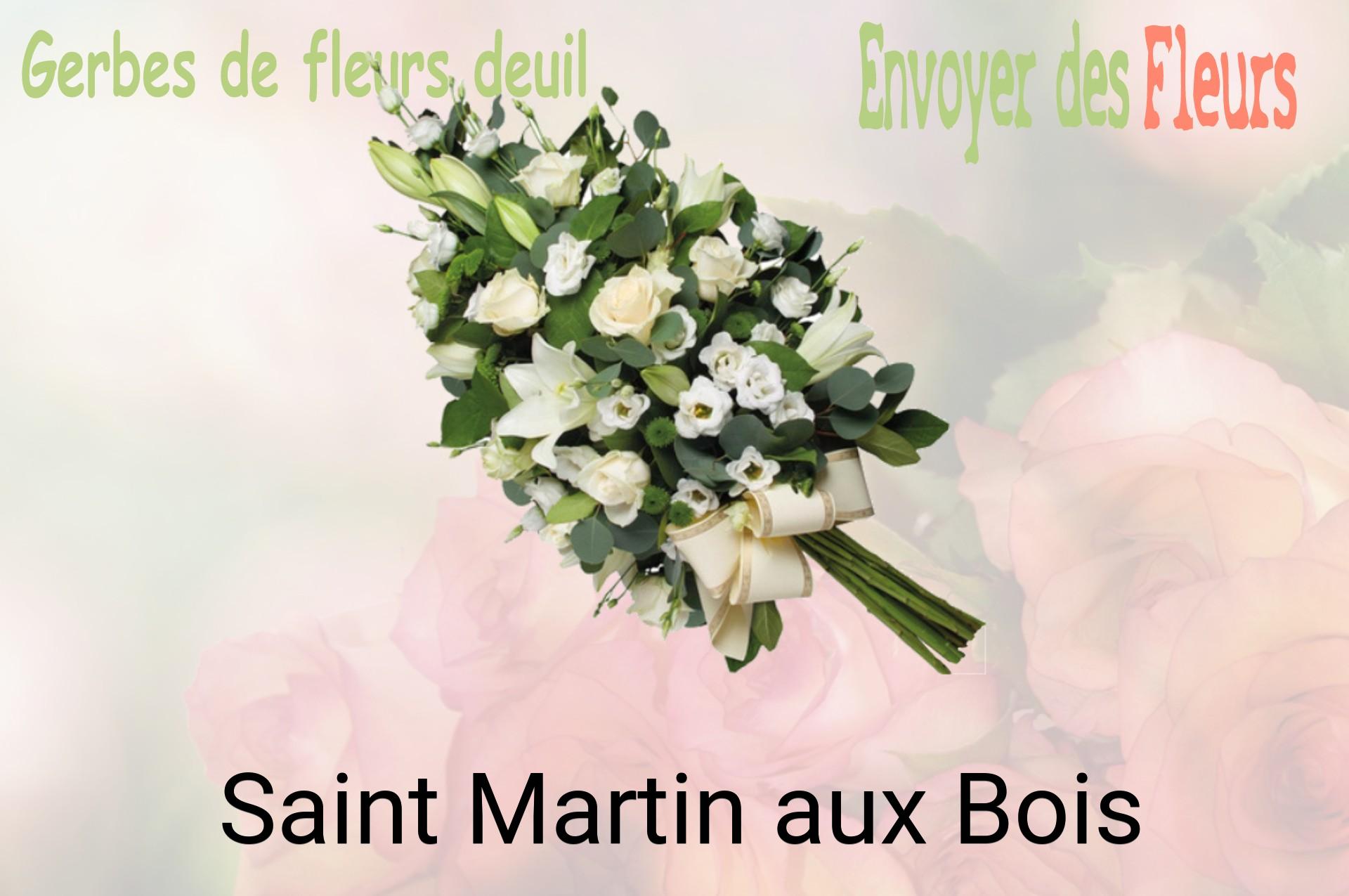 Gerbe de fleurs de deuil livrée à Saint-Martin-aux-Bois